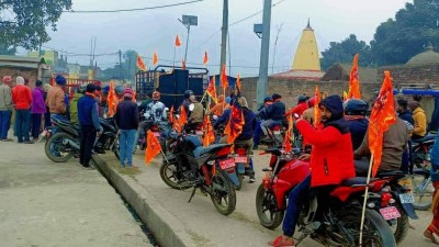 हिन्दू स्वयंसेवक संघको आयोजनामा वीरगंजमा भव्य मोटरसाईकल रयाली