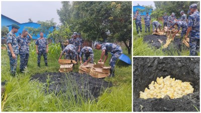 सशस्त्र प्रहरी पर्साद्वारा ३ लाख मुल्य बराबरको  कुखुराको चल्ला नष्ट