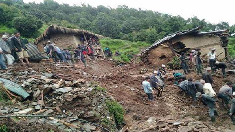 गुल्मीमा पहिरो जादा एकै परिवारका ५ जनाको मृत्यु